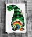 St Patricks Day Gnome with Rainbow Flour Sack Towel