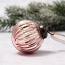 Rose Quartz Ribbed Glass 2 inch Ball Ornament