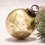 Gold Crackled Glass 3 inch Ball Ornament