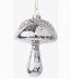 Silver Glass Mushroom Ornament