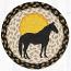 Horse Silhouette Braided Tablemat - Round (10 inch)
