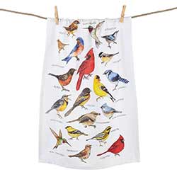 Field Guide Birds Printed Flour Sack Towel