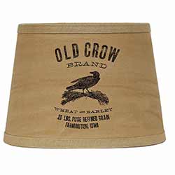 Old Crow Lamp Shade - 10 inch Drum