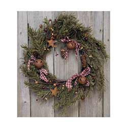 Primitive Holiday Pine 12 inch Wreath