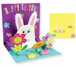 Bunny and  Flowers Pop-up Card