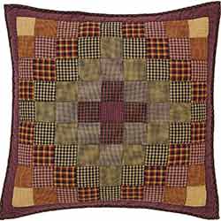 Heritage Farms Primitive Check Euro Quilted Sham