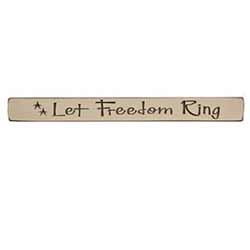 Let Freedom Ring Wood Shelf Sitter