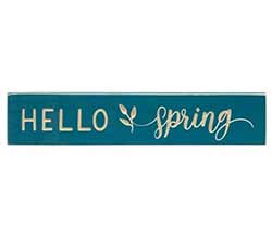 Hello Spring 18 inch Wood Sign