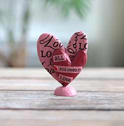 All You Need Is Love Heart Figurine