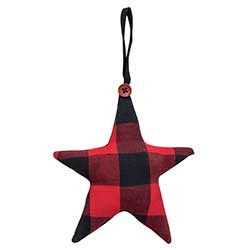 Buffalo Check Star Ornament