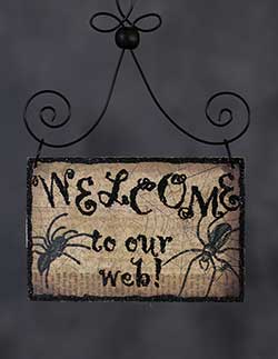 Welcome Halloween Postcard Picture Ornament