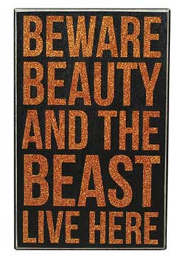 Beauty & the Beast Box Sign