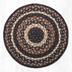 Mocha and Frappuccino Braided Jute Chair Pad