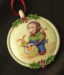 Drumming Monkey Ornament