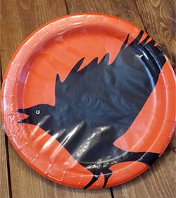 Spooky Party Crow Paper Dinner Plates
