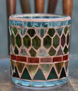 Plymouth Mosaic Glass Votive