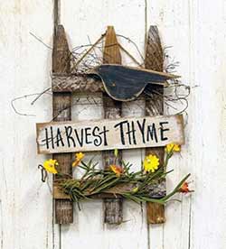 Harvest Thyme Picket Fence Sign