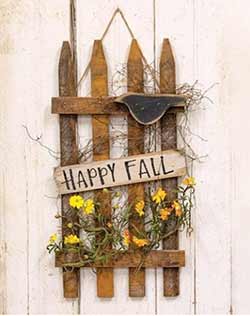 Happy Fall Picket Fence Sign