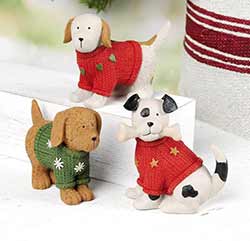 Dogs in Christmas Sweaters (Set of 3)