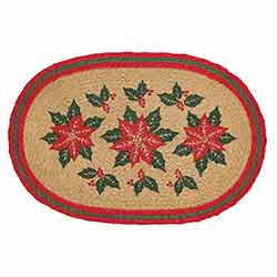 Poinsettia Braided Placemats (Set of 6)