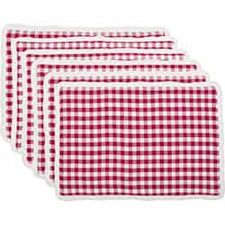 Emmie Red Placemats (Set of 6)