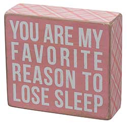 My Favorite Reason Box Sign - Pink