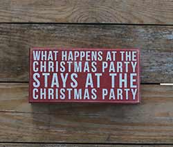 Christmas Party Box Sign