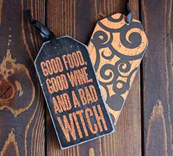 Bad Witch Ornament or Bottle Tag
