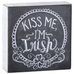 Kiss Me Chalk Box Sign