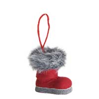 Boot with Fur Trim Ornament