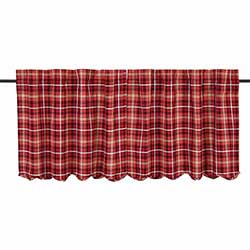 Braxton Red Plaid Cafe Curtains (24 inch)