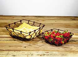 Rusty Wire Baskets (Set of 2)