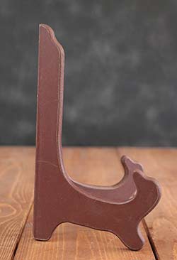 Wooden Plate Stand, Large - Burgundy