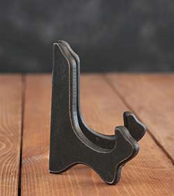 Wooden Plate Stand, Small - Black