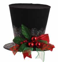 Holly Top Hat - 7 inch