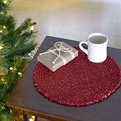Dyani Red Round Placemats (Set of 6)