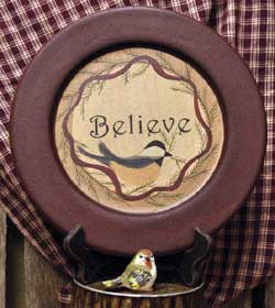 Believe Sparrow Plate