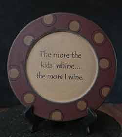 The More I Wine Plate