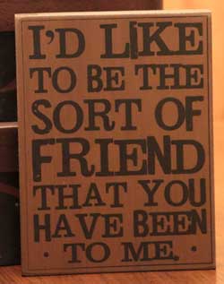 Like to be the Friend Wood Wall Decor (Mustard)