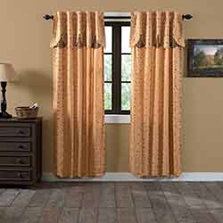 Maisie 84 inch Panel Curtain with Attached Layered Valance
