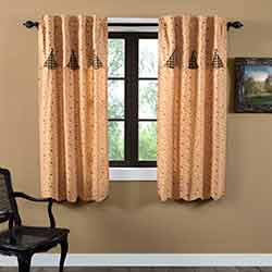 Maisie 63 inch Panel Curtain with Attached Layered Valance