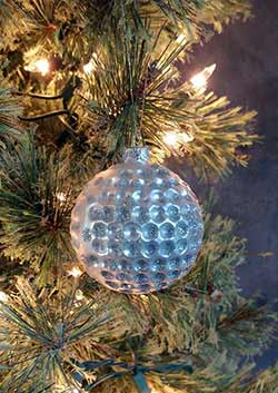 Glass Golf Ball Ornament
