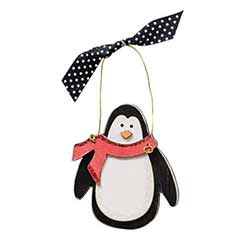 Penguin with Red Scarf Ornament
