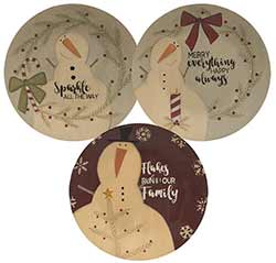 Flakes Run in Our Family Plates (Set of 3)