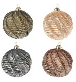 Woodland Colors Glass Ball Ornament (choose color)