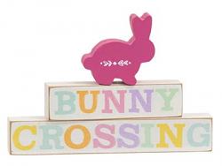 Bunny Crossing Sign Block Stacker (Set of 3)