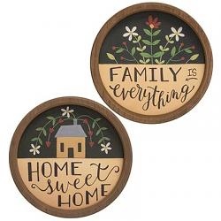 Family is Everything Round Signs (Set of 2)