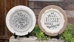Stronger Than The Storm Plates (Set of 2)