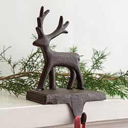 Cast Iron Reindeer Stocking Holder
