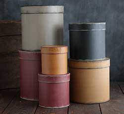 Primitive Round Stacking Boxes (Set of 6)